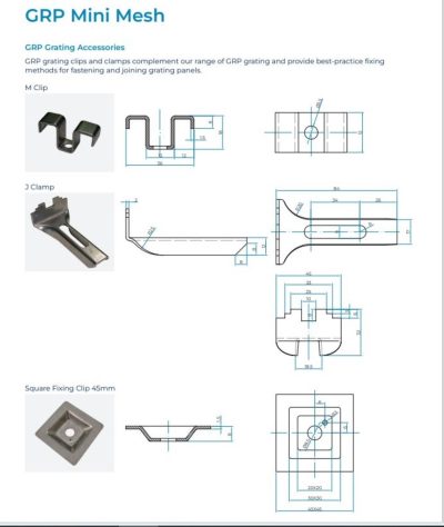 Stainless Steel M Clip for Mini Mesh Grating - Image 3