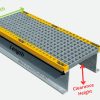 GRP Step Over Platform 464 x 996 x 138mm (100mm clearance height) Grey/Yellow - Image 7