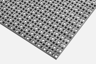 Non slip GRP Mini Mesh Grating 30mm thick 4038 x 1262 Grit Top Grey