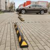 Park-AID Wheel Stop, 1,200 mm, black with yellow reflective panels, fixing bolts included - Image 3