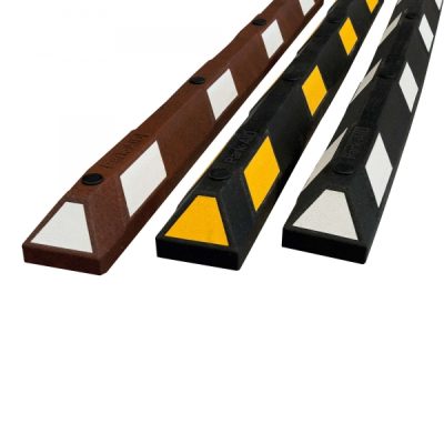 Park-AID Wheel Stop, 1,800 mm, with yellow reflective panels, fixing bolts included - Image 2