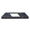 Park-AID Wheel Stop, 550 mm, black with white reflective panels, fixing bolts included