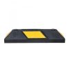 Park-AID Wheel Stop, 550 mm, black with yellow reflective panels, fixing bolts included