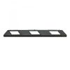 Park-AID Wheel Stop, 1,200 mm, black with white reflective panels, fixing bolts included