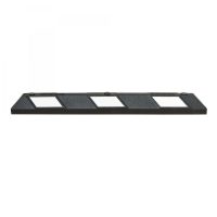 Park-AID Wheel Stop, 1,200 mm, black with white reflective panels, fixing bolts included