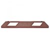 Park-AID Wheel Stop, 900 mm, brick red with white reflective panels, fixing bolts included