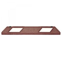 Park-AID Wheel Stop, 900 mm, brick red with white reflective panels, fixing bolts included