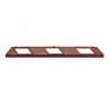 Park-AID Wheel-Stop, 1,200 mm, brick red with white reflective panels, fixing bolts included