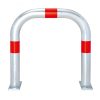 TRAFFIC-LINE EV Charging Point Protection Guard, Steel, Hot Dip Galvanised, large, 60/2mm, H 500 x W 500mm, three red retro-reflective rings, surface fix