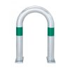 TRAFFIC-LINE EV Charging Point Protection Guard, Steel, Hot Dip Galvanised, small, 60/2mm, H 500 x W 360mm, two green retro-reflective rings, surface fix