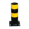 BLACK BULL HGV Parking Aid Bollard - Steel - Hot dip Galvanised and Powder Coated Black with Yellow Reflective Bands - Surface Fixing - Image 5