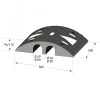 TRAFFIC-LINE Cable/Hose Protection Ramp XL 500 x 500 x 110mmH 2 Channel Black/White - Image 2