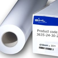 SiHL Standard Vinyl SA 280 Matt finished monomeric PVC film with a permanent adhesive 24"(610mm x 30m)