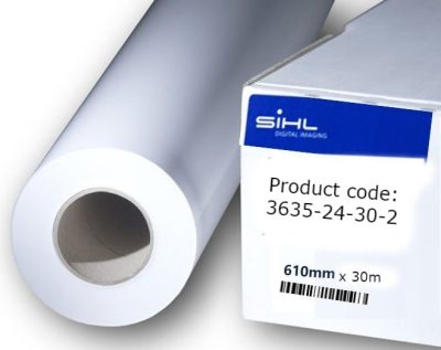 SiHL Standard Vinyl SA 280 Matt finished monomeric PVC film with a permanent adhesive 24"(610mm x 30m)