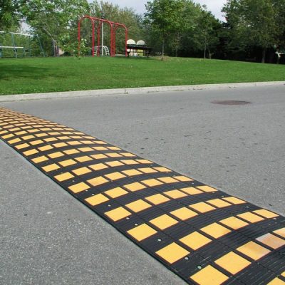 SafeRide Speed Reduction Hump – End Section | Male | 450mm x 70mm | Fixings Included | Black - Image 5