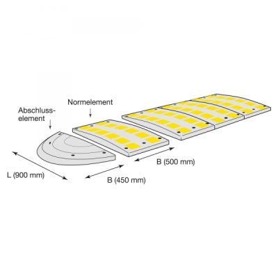 SafeRide Speed Reduction Hump – End Section | Female | 450mm x 50mm | Fixings Included | Black - Image 3