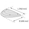 SafeRide Speed Reduction Hump – End Section | Male | 450mm x 70mm | Fixings Included | Black - Image 2