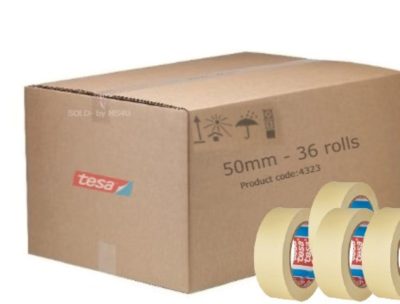 Tesa 4323 masking tape 50mm x 50m (Box of 36 Rolls)