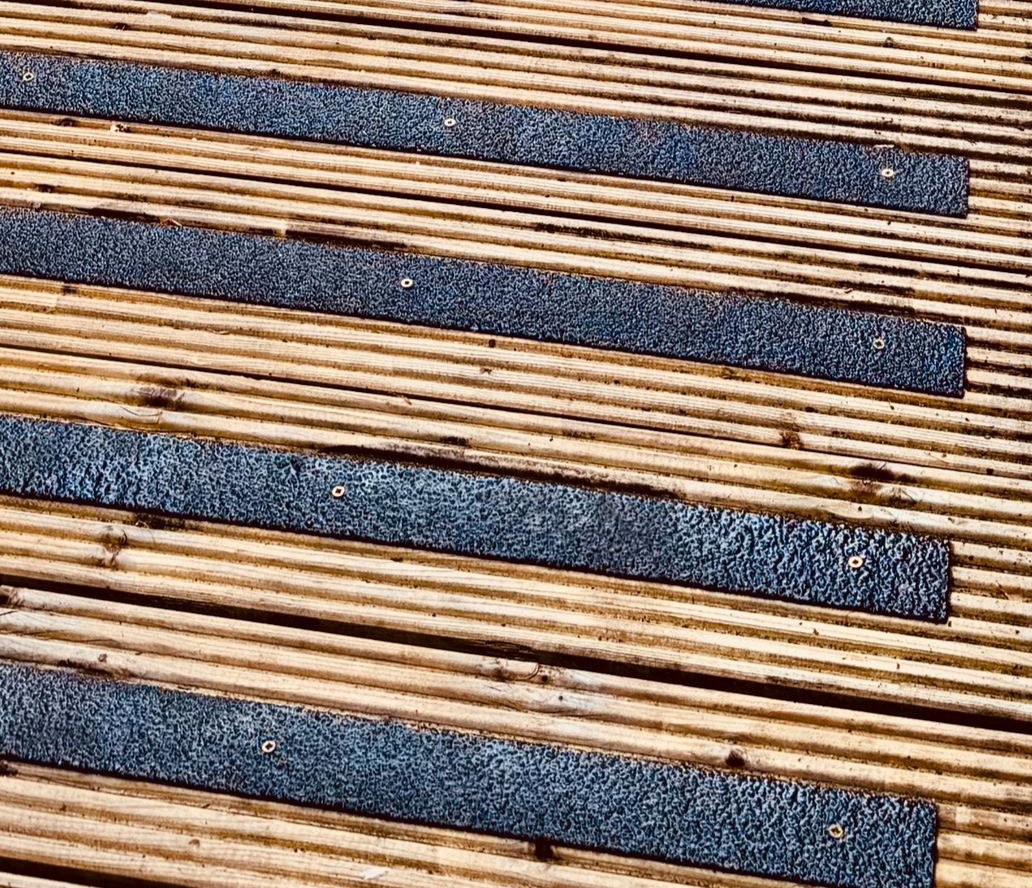 50mm Wide x 660mm Long Anti Slip GRP Decking Strip Black - Image 5