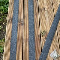 50mm Wide x 660mm Long Anti Slip GRP Decking Strip Black