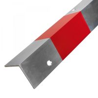 TRAFFIC-LINE Edge Protector-Right-Angle-Aluminium-3 Reflective Bands-50 x 50mm-Length 1,000mm