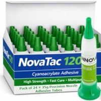 NovaTac 120 Industrial Cyanoacrylate Adhesive – 25g Precision Nozzle Tubes (Pack of 24)