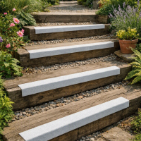 920mm x 55mm x 55mm GRP Anti‑Slip Stair Tread Nosing – White