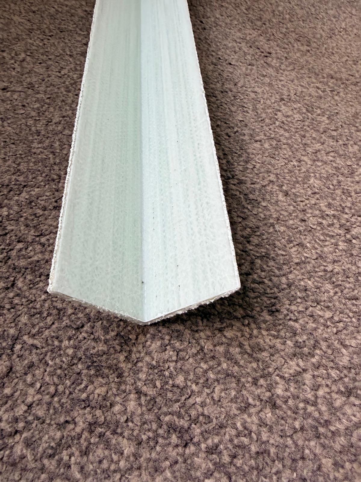 920mm x 55mm x 55mm GRP Anti‑Slip Stair Tread Nosing – White - Image 3